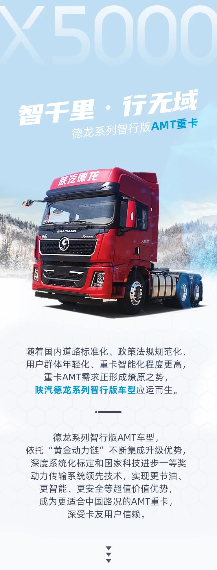 德龙系列智行版AMT重卡 带您智千里 行无域